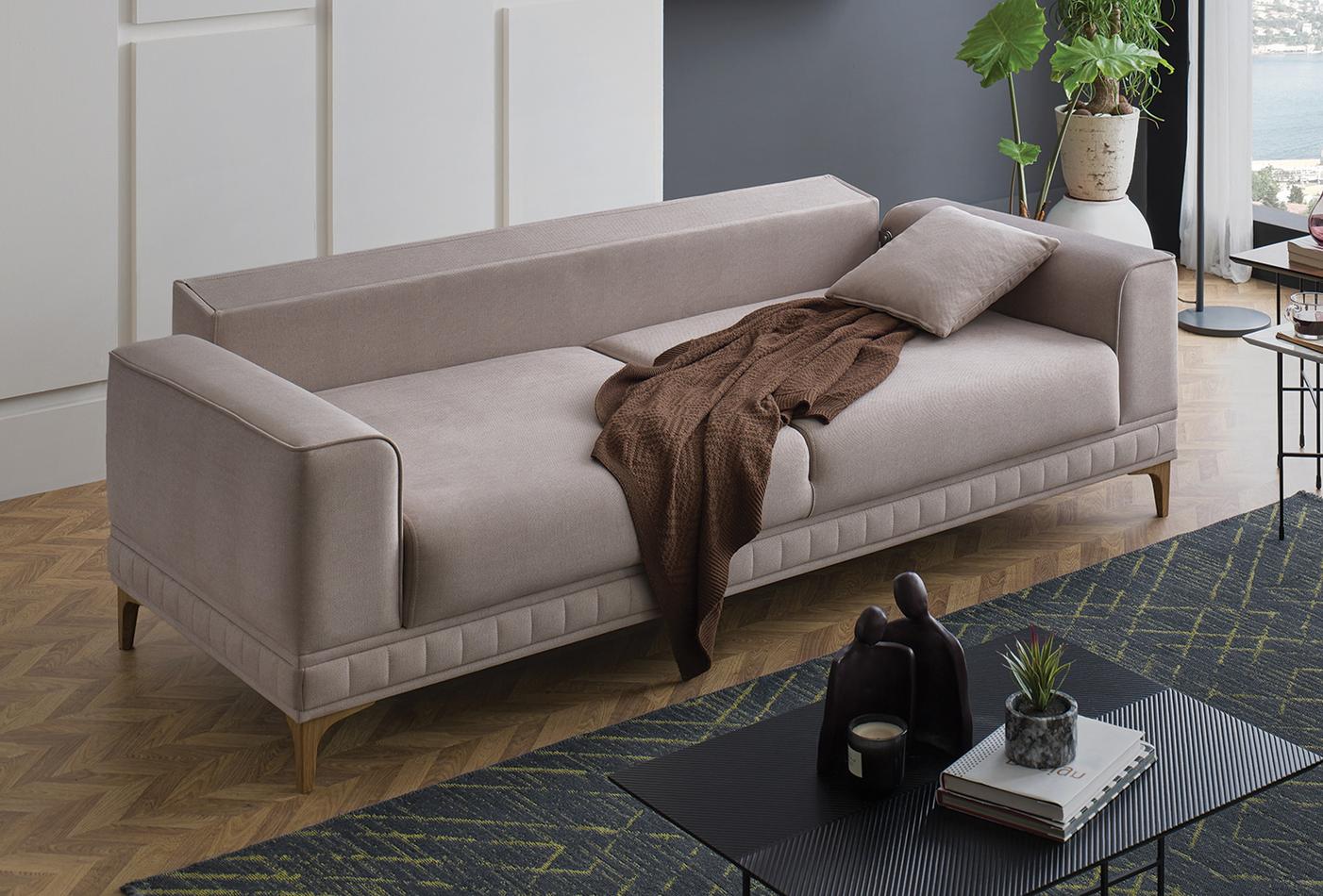 Pavia 3 Seater Sofa Bed - 2121 - K1 - 14001 Bone - AR:301 - Image 3