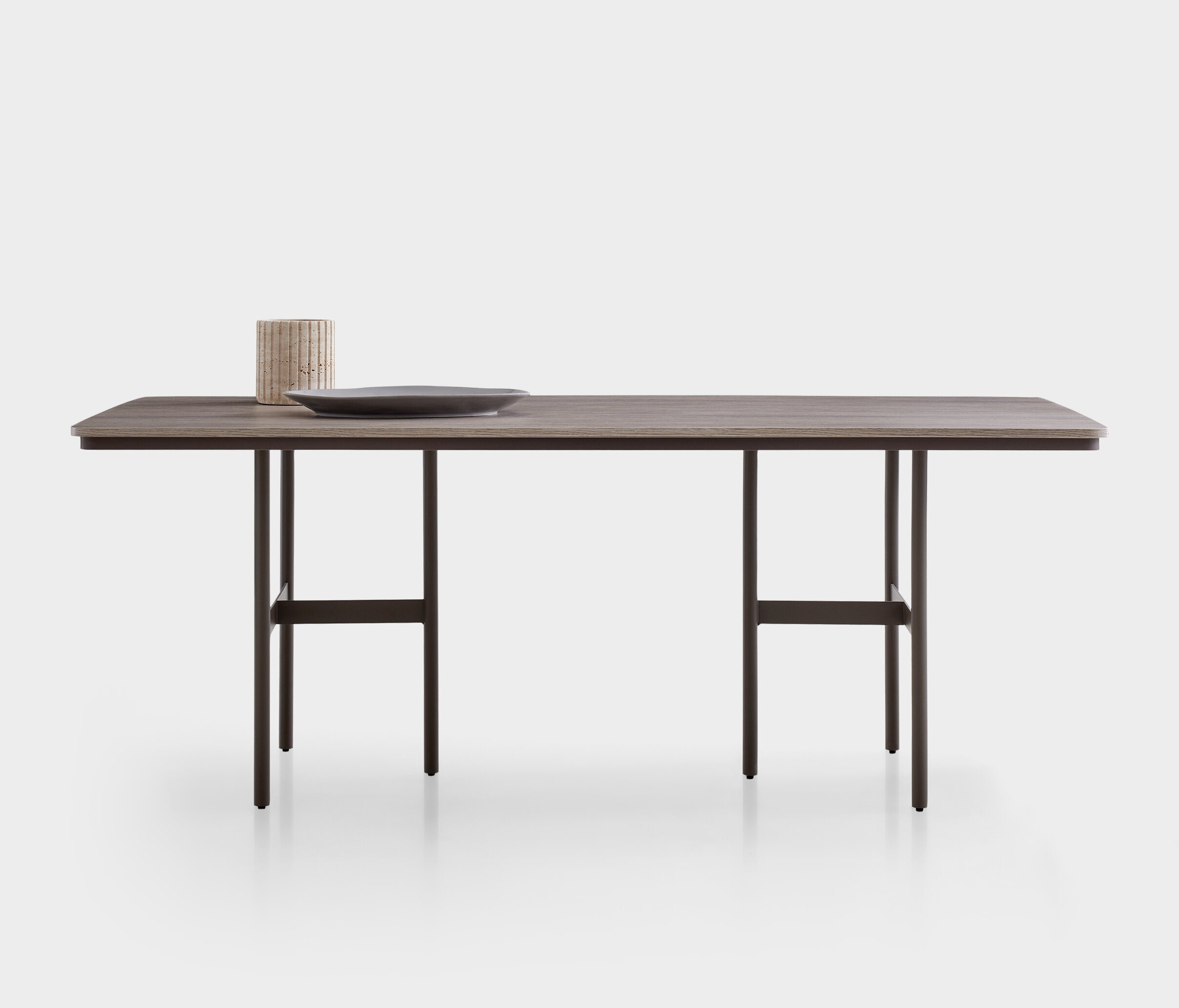 VARENA NON-EXTENDABLE DINING TABLE WITH METAL LEG
