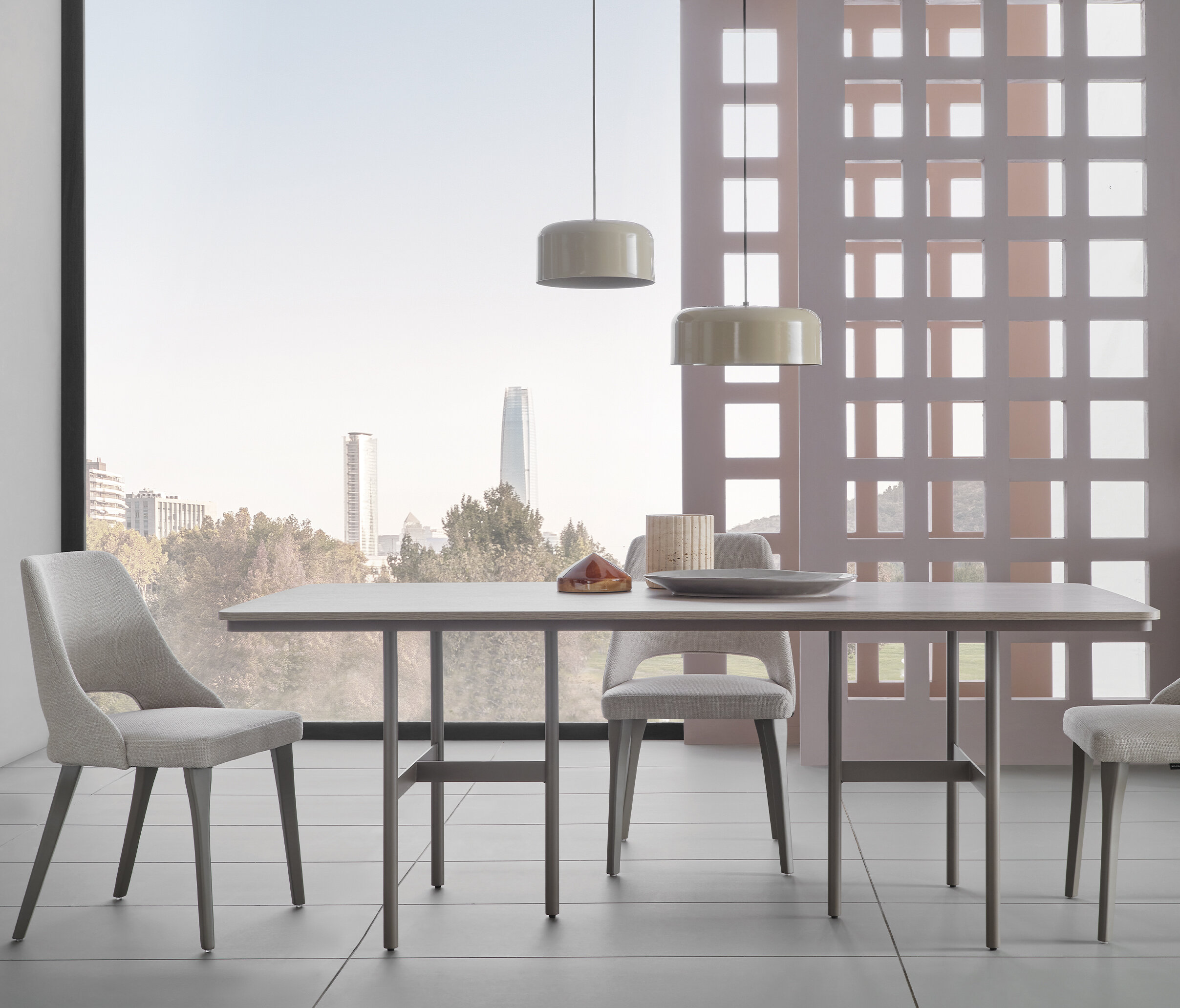 VARENA NON-EXTENDABLE DINING TABLE WITH METAL LEG - Image 2