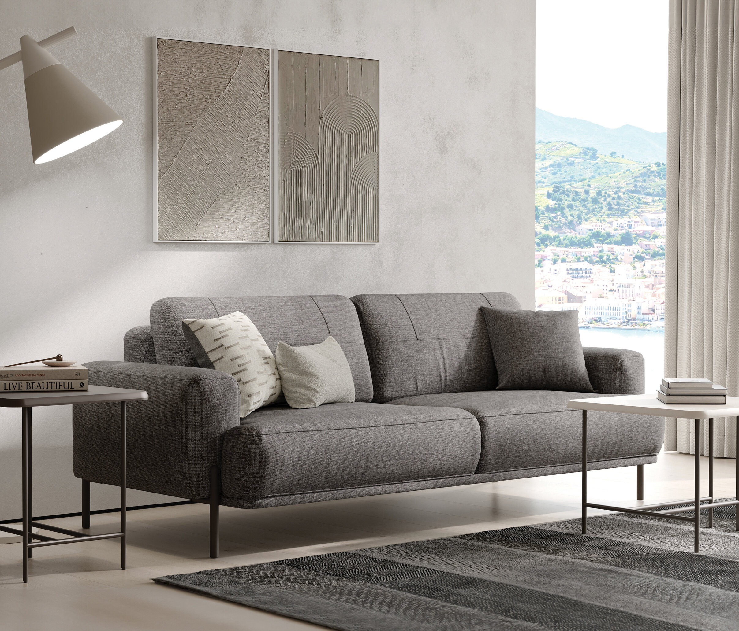 VARENA 3 SEAT SOFA BED 2418 K2 GK:55902 TAUPE AR:263 - Image 2