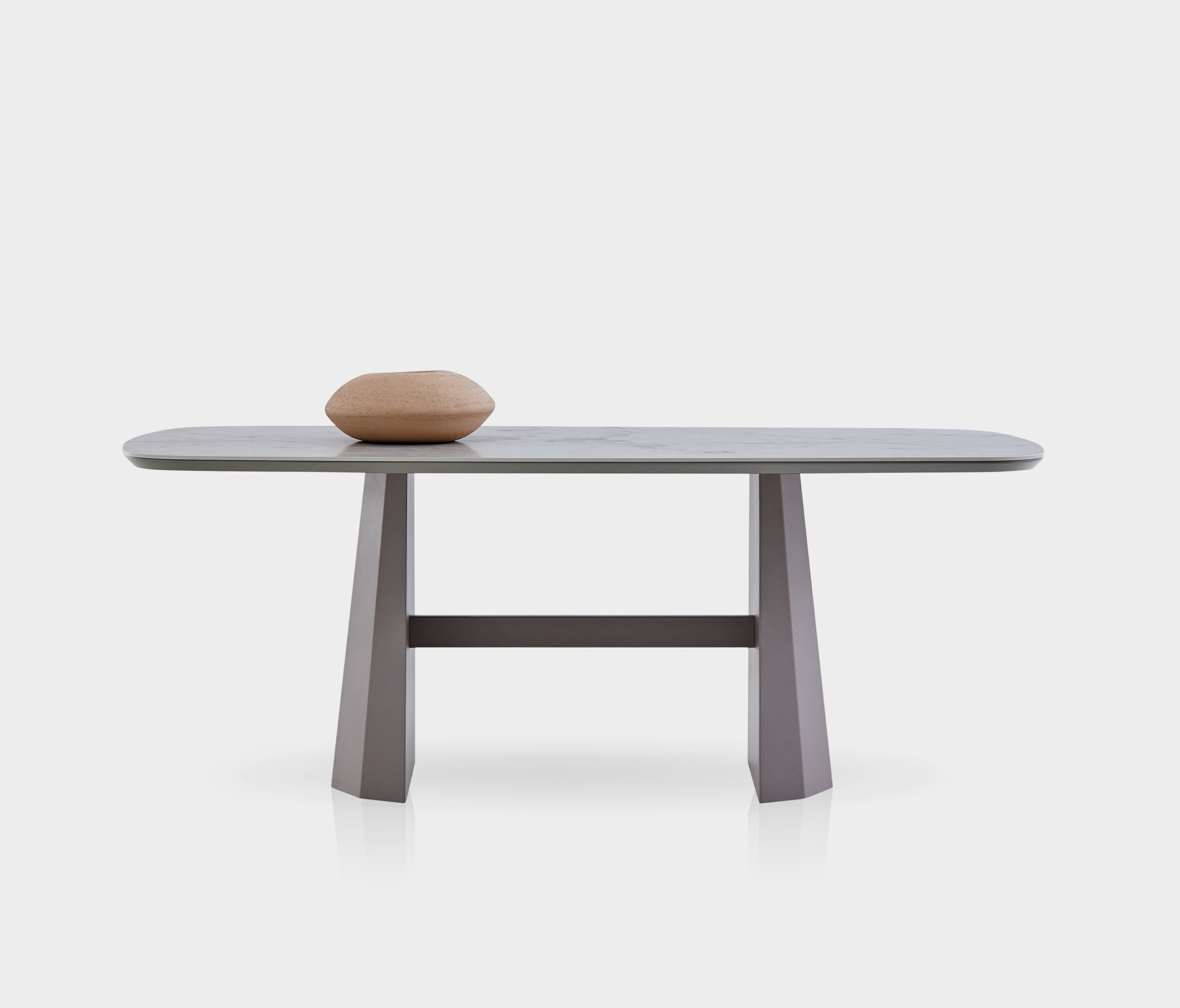 HERA NON-EXTENDABLE DINING TABLE-METAL LEG - Image 9