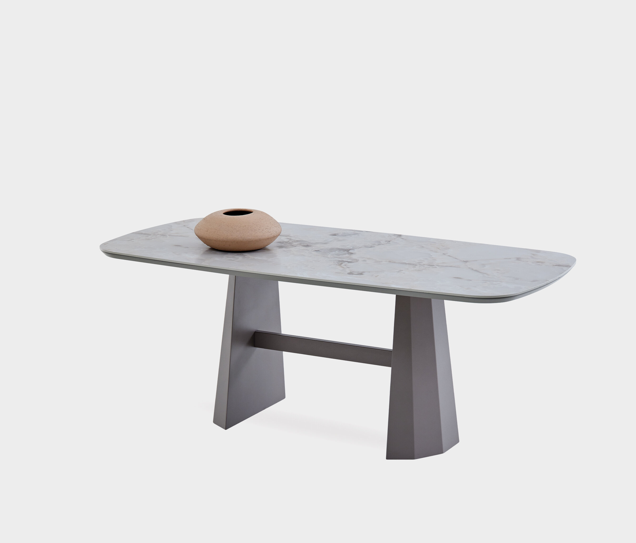 HERA NON-EXTENDABLE DINING TABLE-METAL LEG