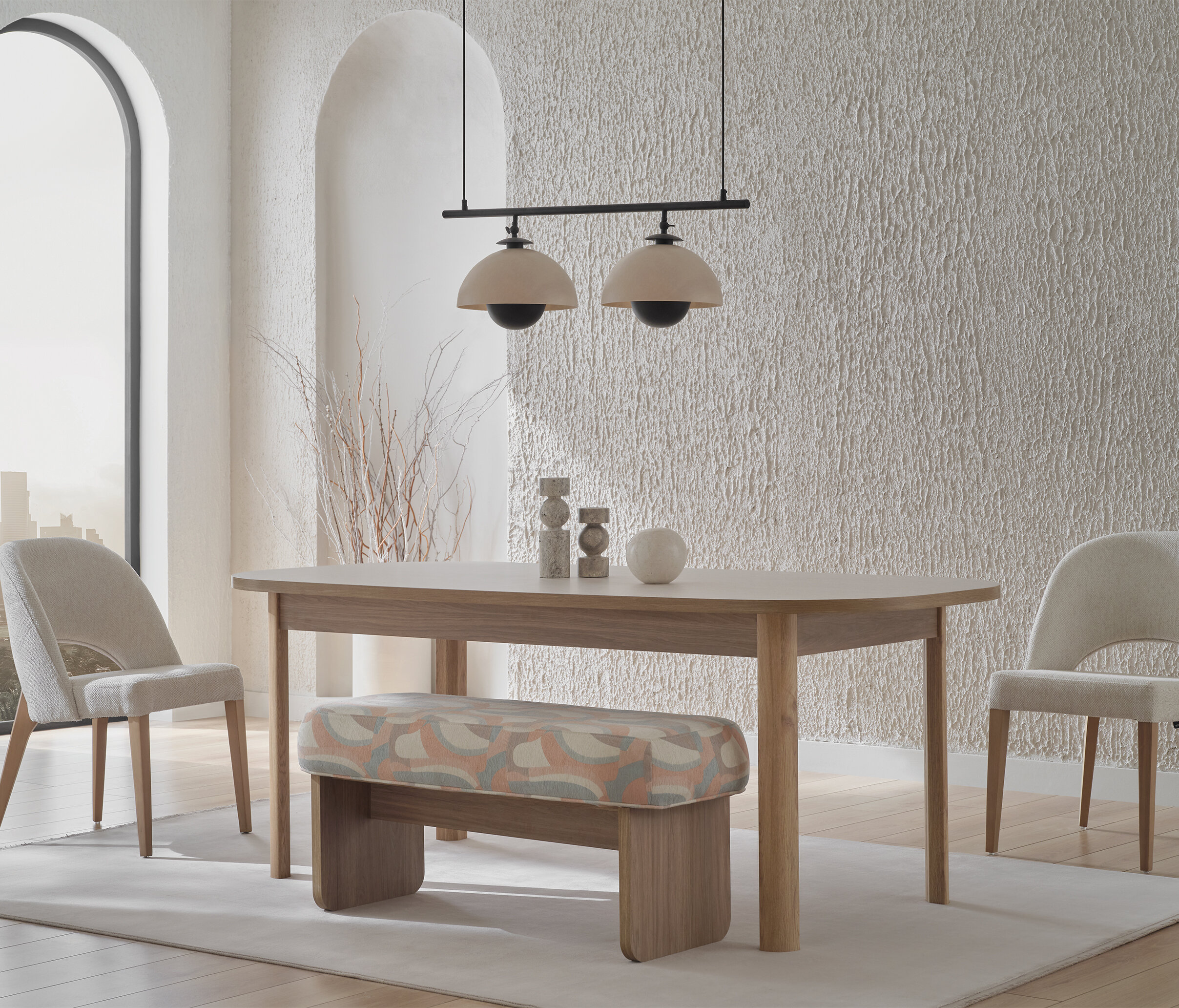PERGE NON-EXTENDABLE TABLE WITH WOODEN LEG - Image 3