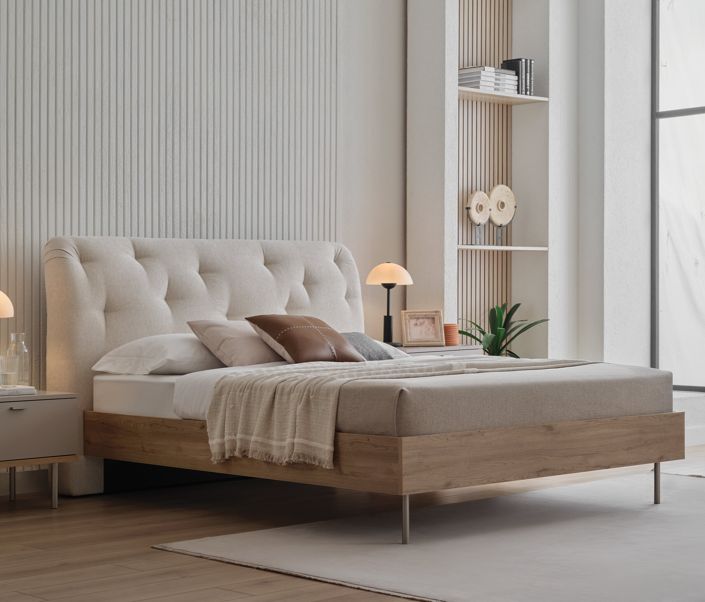 CANTE (160X200) BEDSTEAD WITH HEADBOARD - Image 2