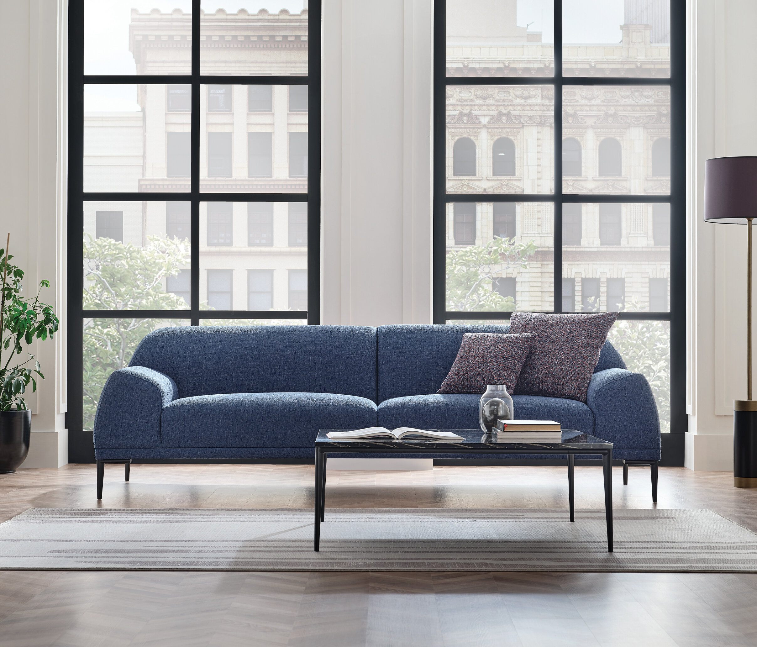 Swan 3 Seater Sofa - 2209 - K1 - 15601 Turquoise - AR:217 - Image 2