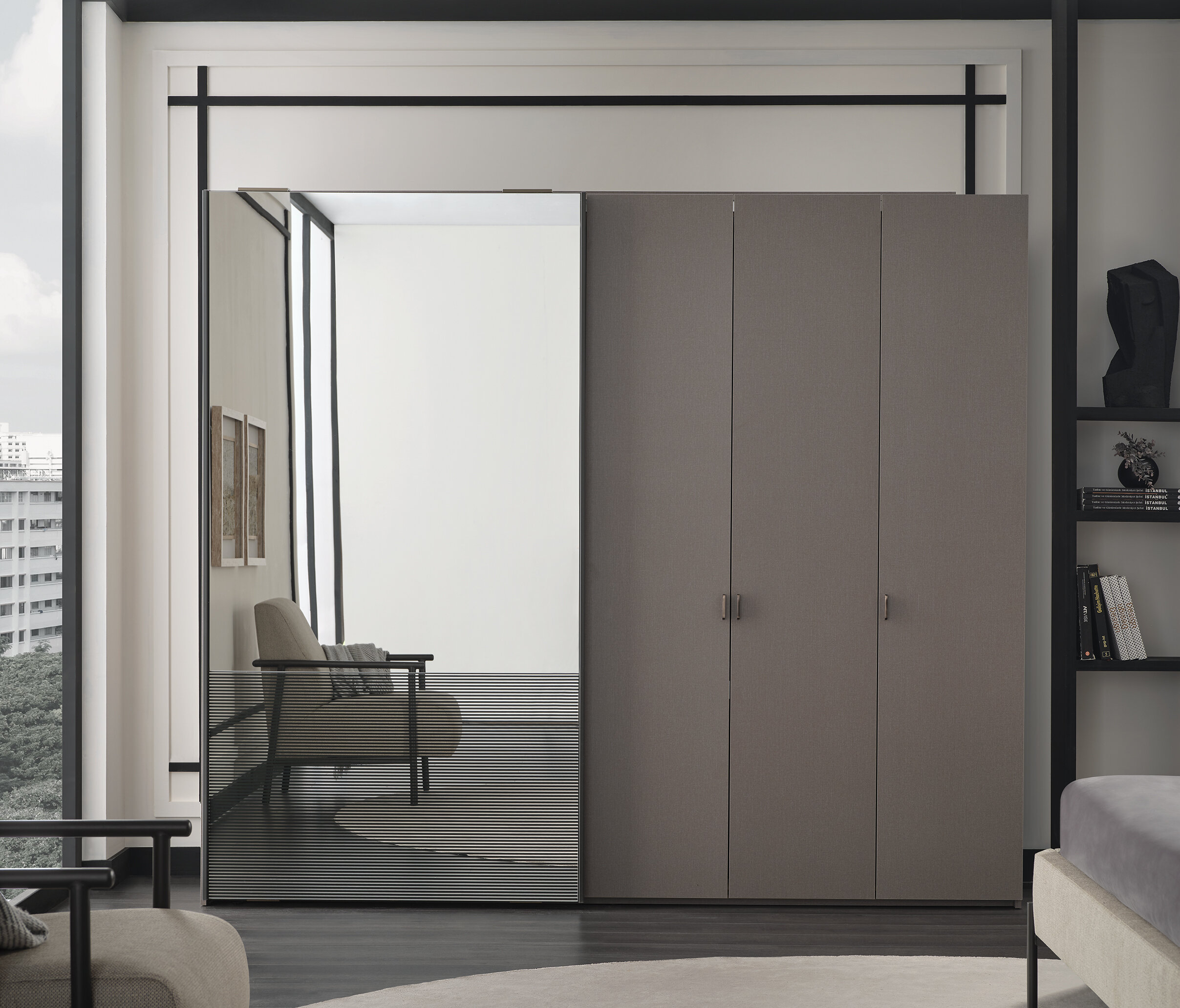 BERTA 260 CM HYBRED DOOR WARDROBE - Image 2