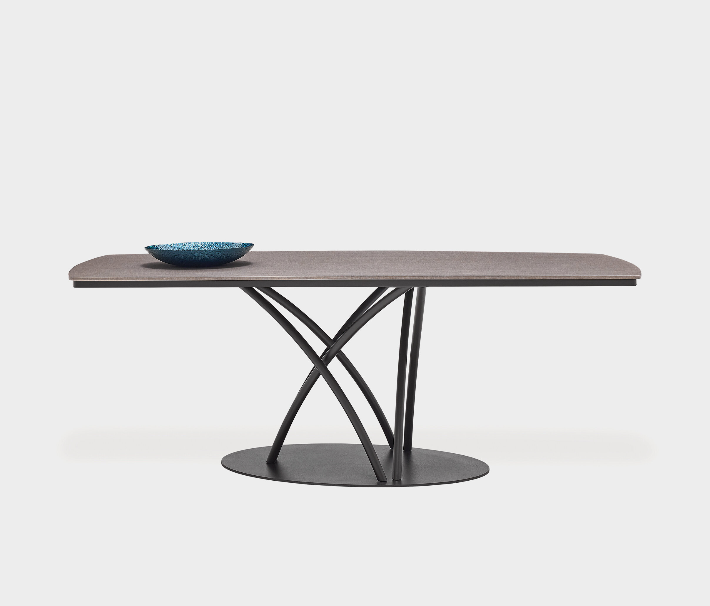 BERTA NON-EXTENDABLE TABLE - ROUND METAL LEG.. - Image 5