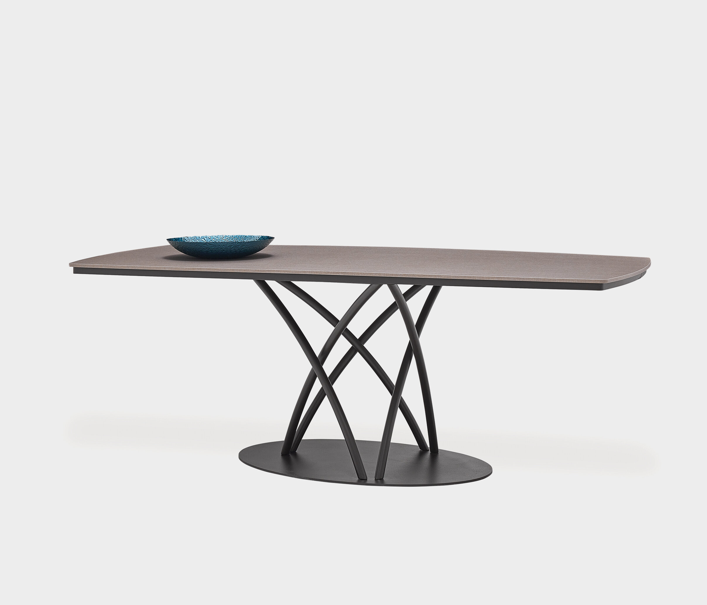 BERTA NON-EXTENDABLE TABLE - ROUND METAL LEG.. - Image 6
