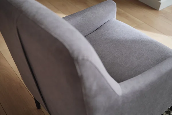 Briza Grey Woven Fabric Armchair | Modern Accent Chair Dubai | Enza Home UAE