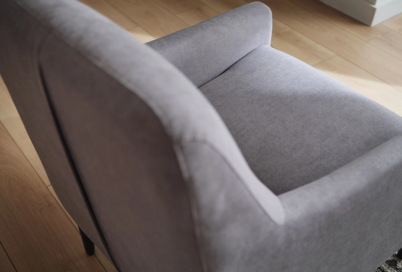 Briza Grey Woven Fabric Armchair | Modern Accent Chair Dubai | Enza Home UAE