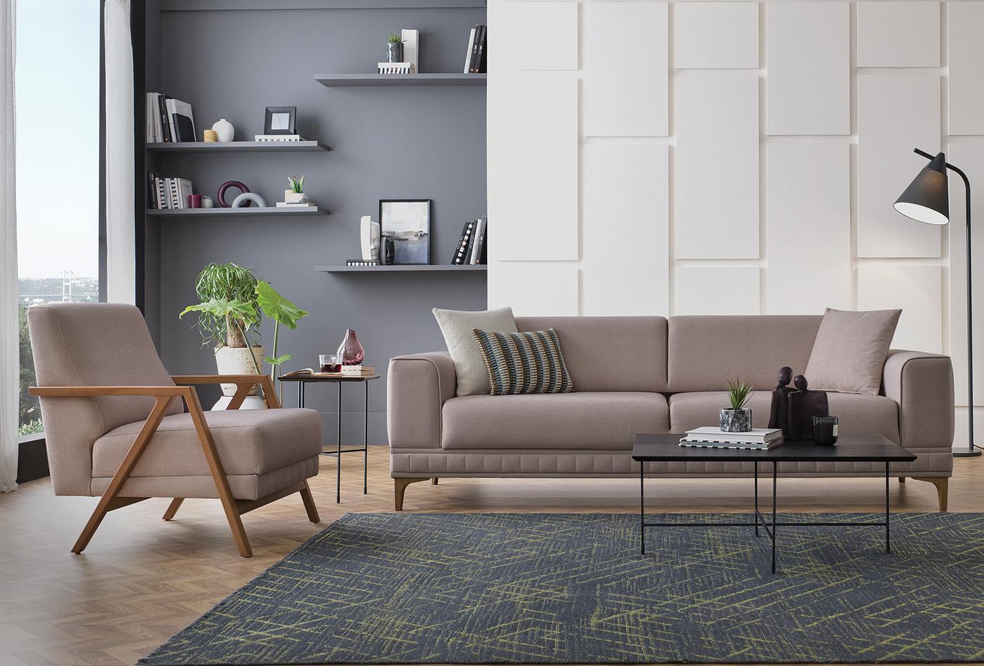 Pavia 3 Seater Sofa Bed - 2121 - K1 - 14001 Bone - AR:301 - Image 5