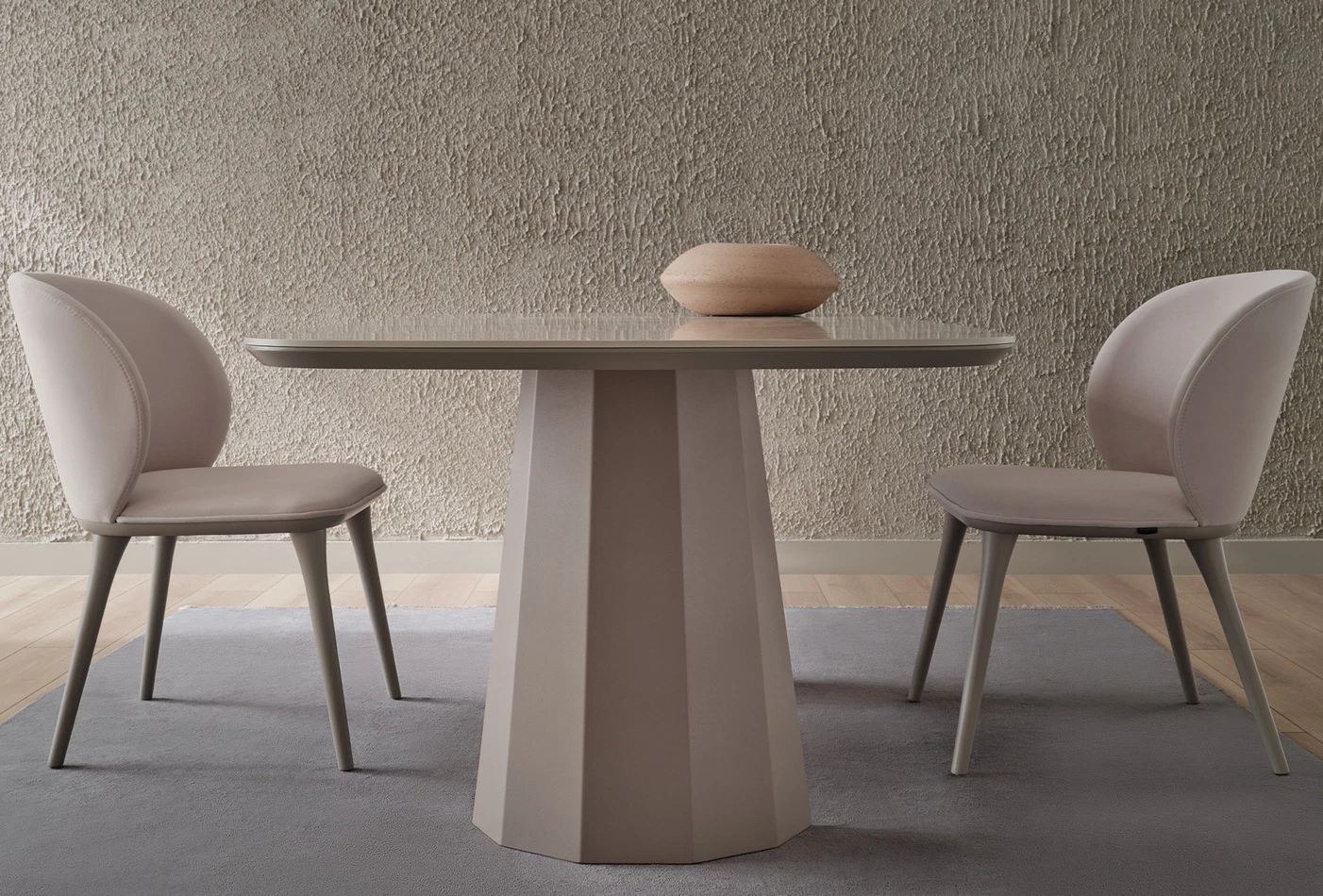 HERA NON-EXTENDABLE DINING TABLE-METAL LEG - Image 6