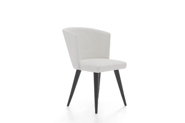 Modena White Woven Wooden Leg Chair | Modern Dining Chair Dubai | Enza Home UAE