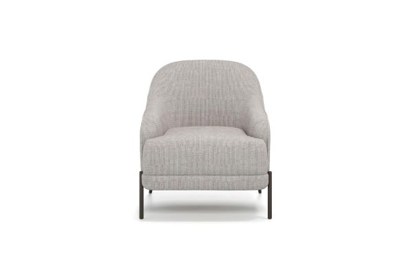 Varena Light Grey Woven Armchair | Modern Accent Chair Dubai | Enza Home UAE