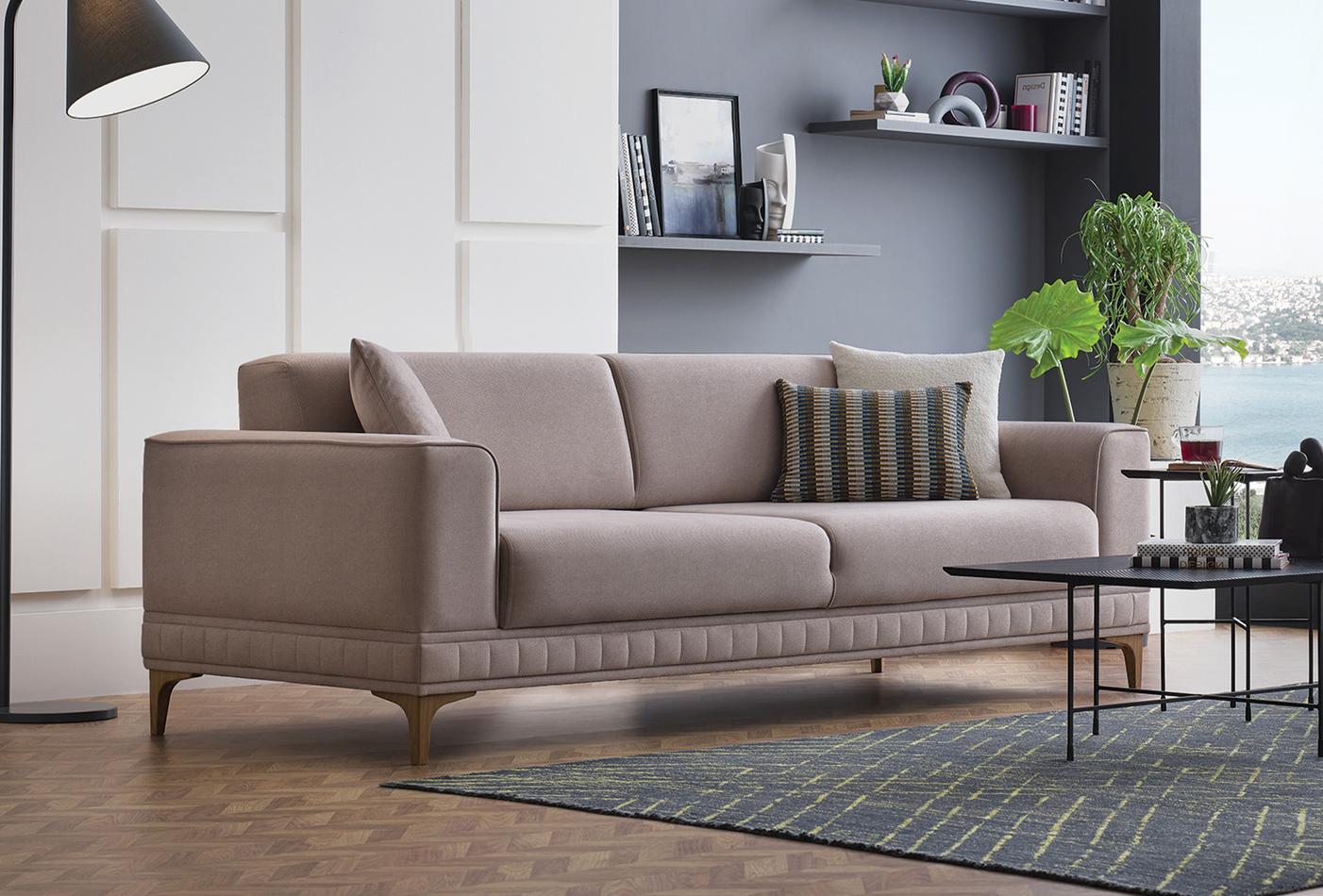 Pavia 3 Seater Sofa Bed - 2121 - K1 - 14001 Bone - AR:301 - Image 4