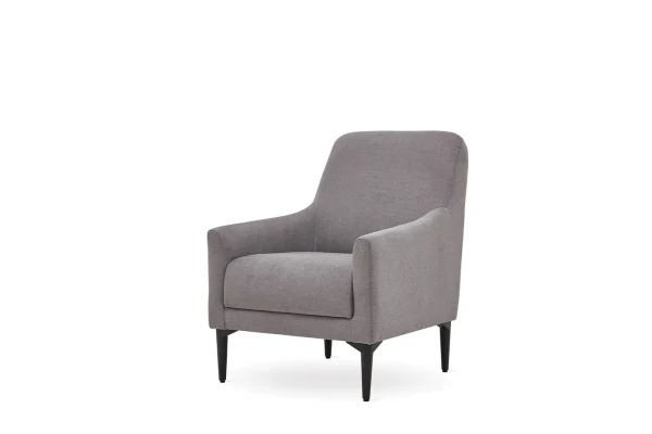 Briza Grey Woven Fabric Armchair | Modern Accent Chair Dubai | Enza Home UAE