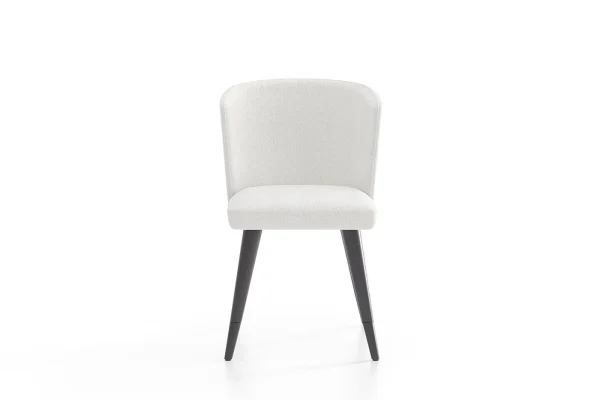Modena White Woven Wooden Leg Chair | Modern Dining Chair Dubai | Enza Home UAE