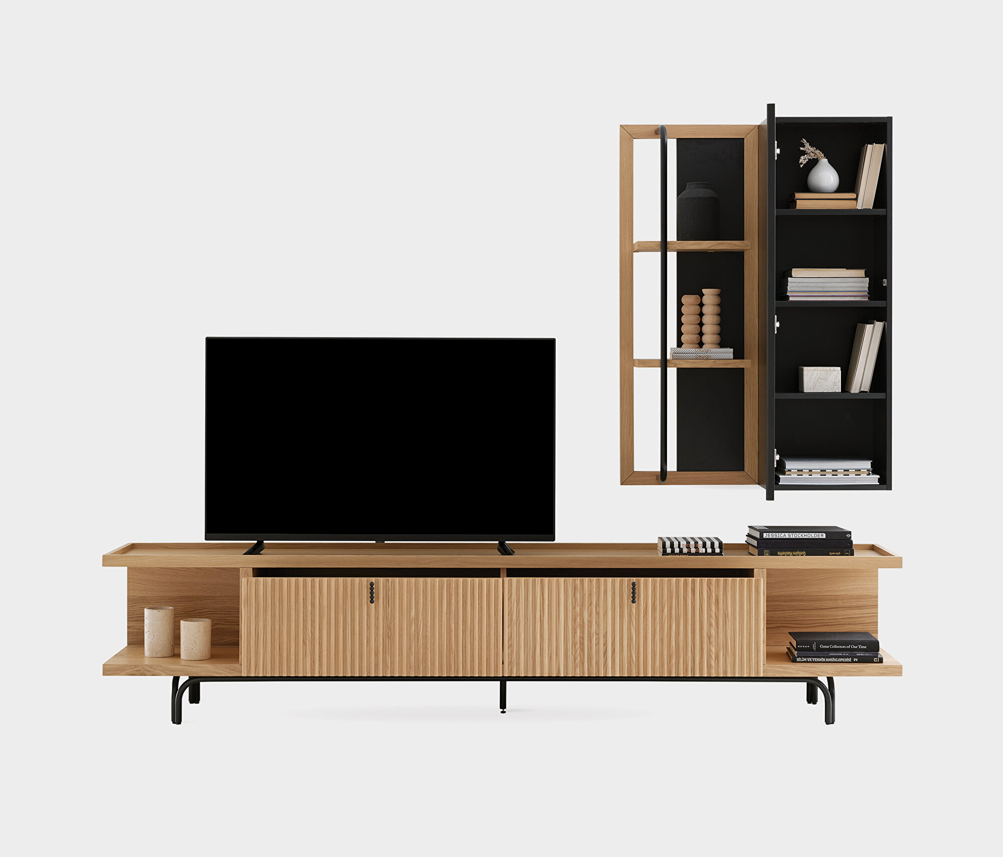 AUSTIN TV UNIT WALL UNIT WITH DOOR - Image 3