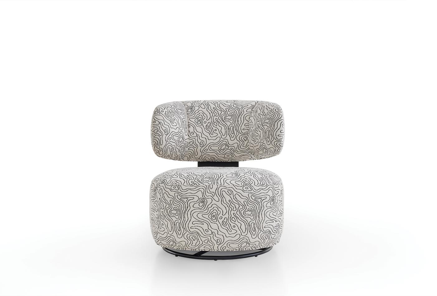 SOHO SWIVEL ARMCHAIR 2415 K1 GK:55601 WHITE AR:217 - Image 3
