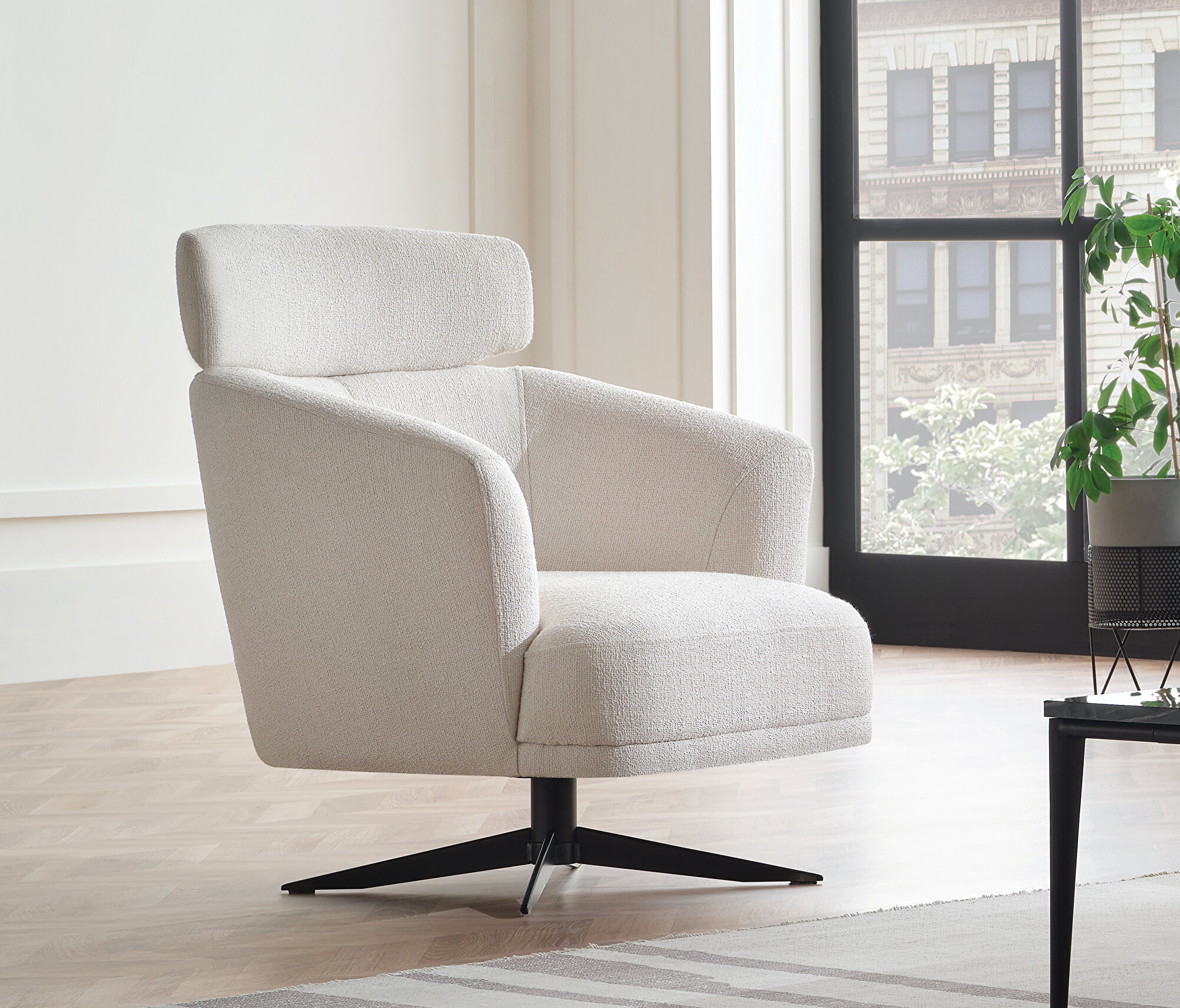 HERA ARMCHAIR SWIVEL LEG 2423 K1 GK:16007 WHITE AR:217 - Image 4