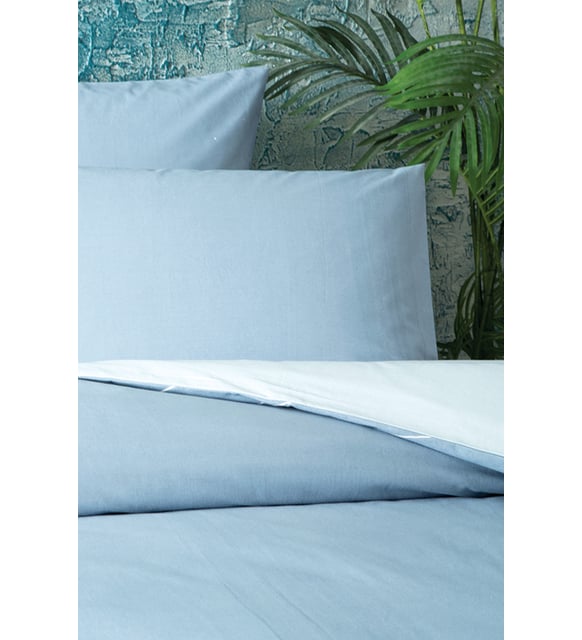 Queen Size Noah Rnf Duvet Cover Set (Light Navy - Light Blue) - Image 3