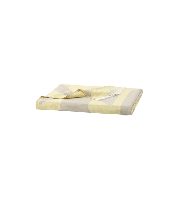 Queen Size Tierra Muslin Pique Bedspread - Yellow - Image 3