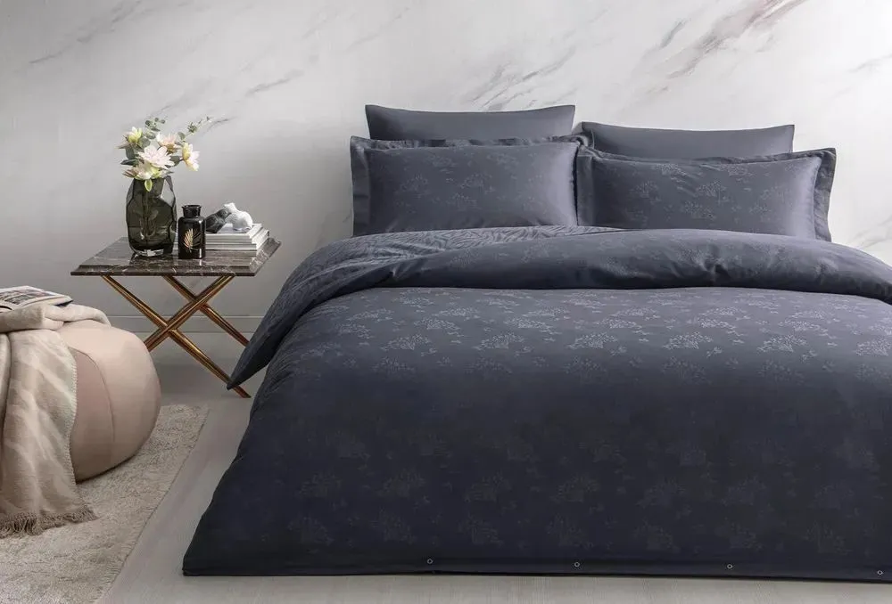 King Size Diana Sateen Duvet Cover Set - - Image 3