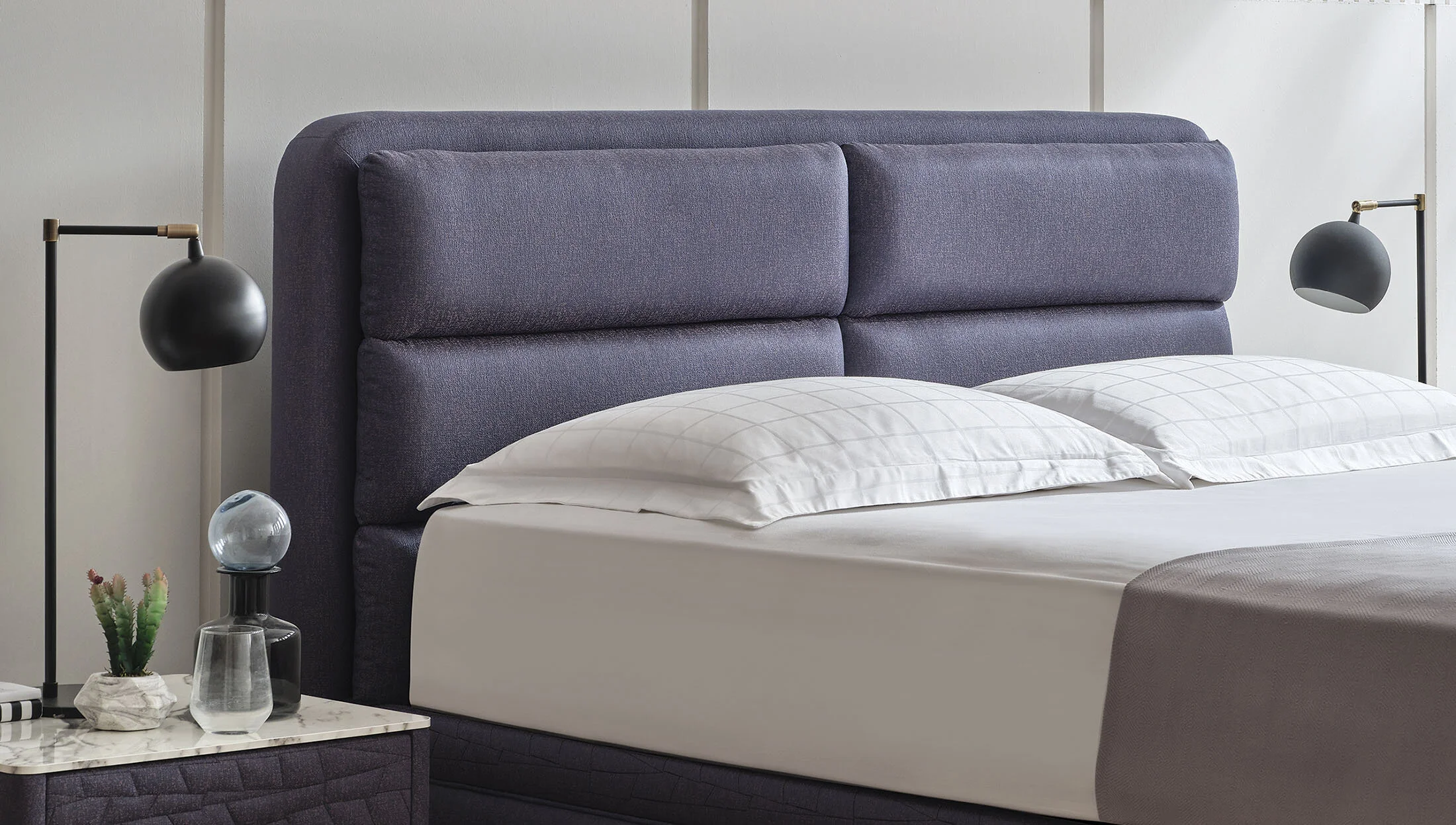 BOTANIC BASE WITH HEADBOARD 180X200 - - GK:33002 NAVY BLUE AR:217 - Image 3