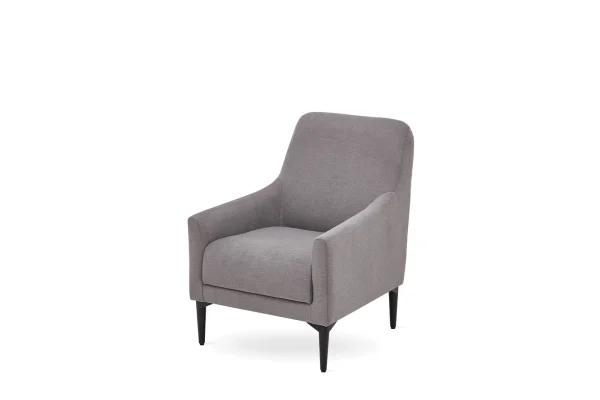 Briza Grey Woven Fabric Armchair | Modern Accent Chair Dubai | Enza Home UAE