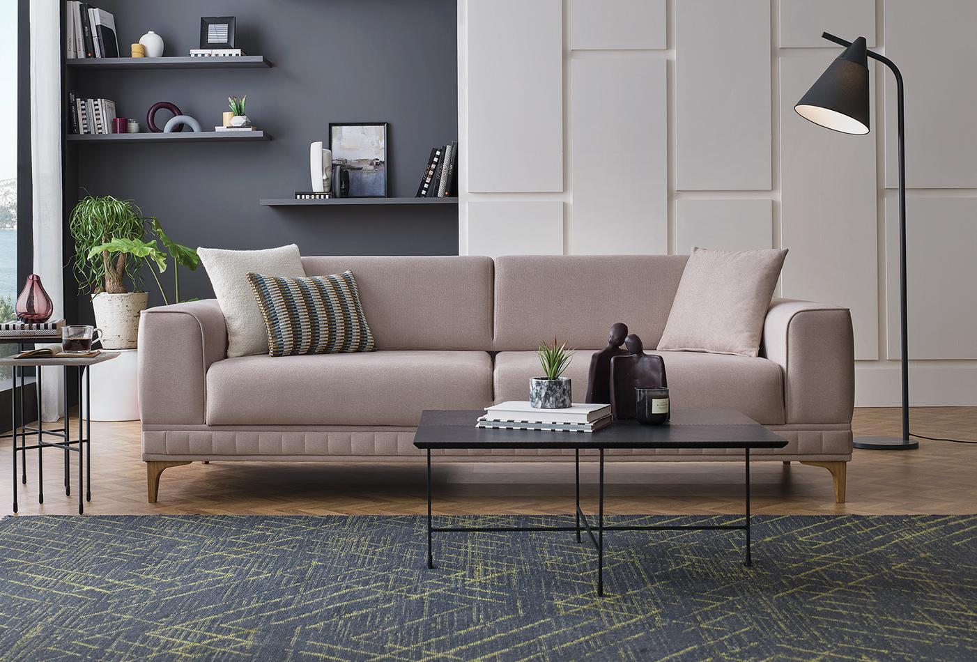 Pavia 3 Seater Sofa Bed - 2121 - K1 - 14001 Bone - AR:301 - Image 2