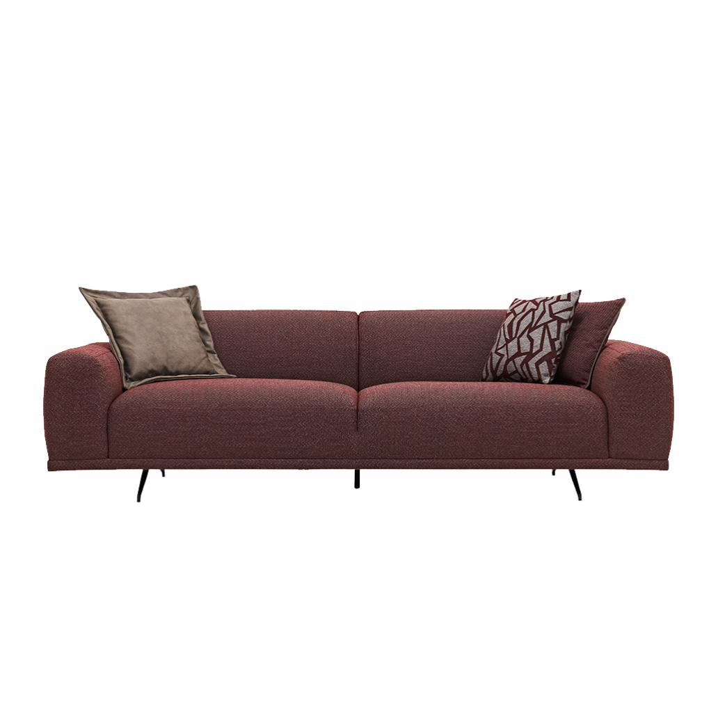 GIORNO 3 SEATER SOFA - BURGUNDY - Image 4