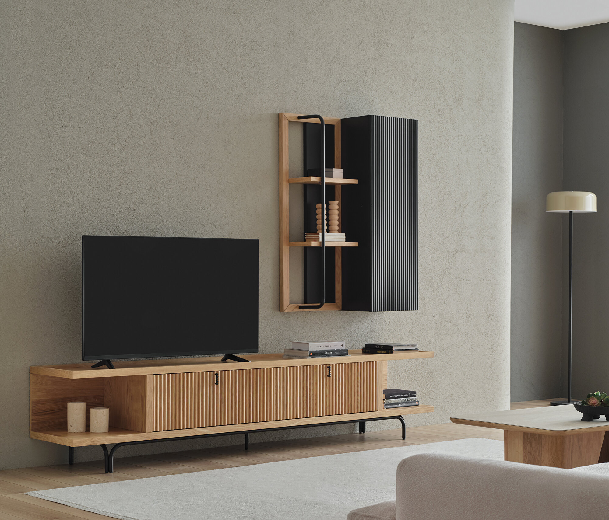 AUSTIN TV UNIT WALL UNIT WITH DOOR - Image 2