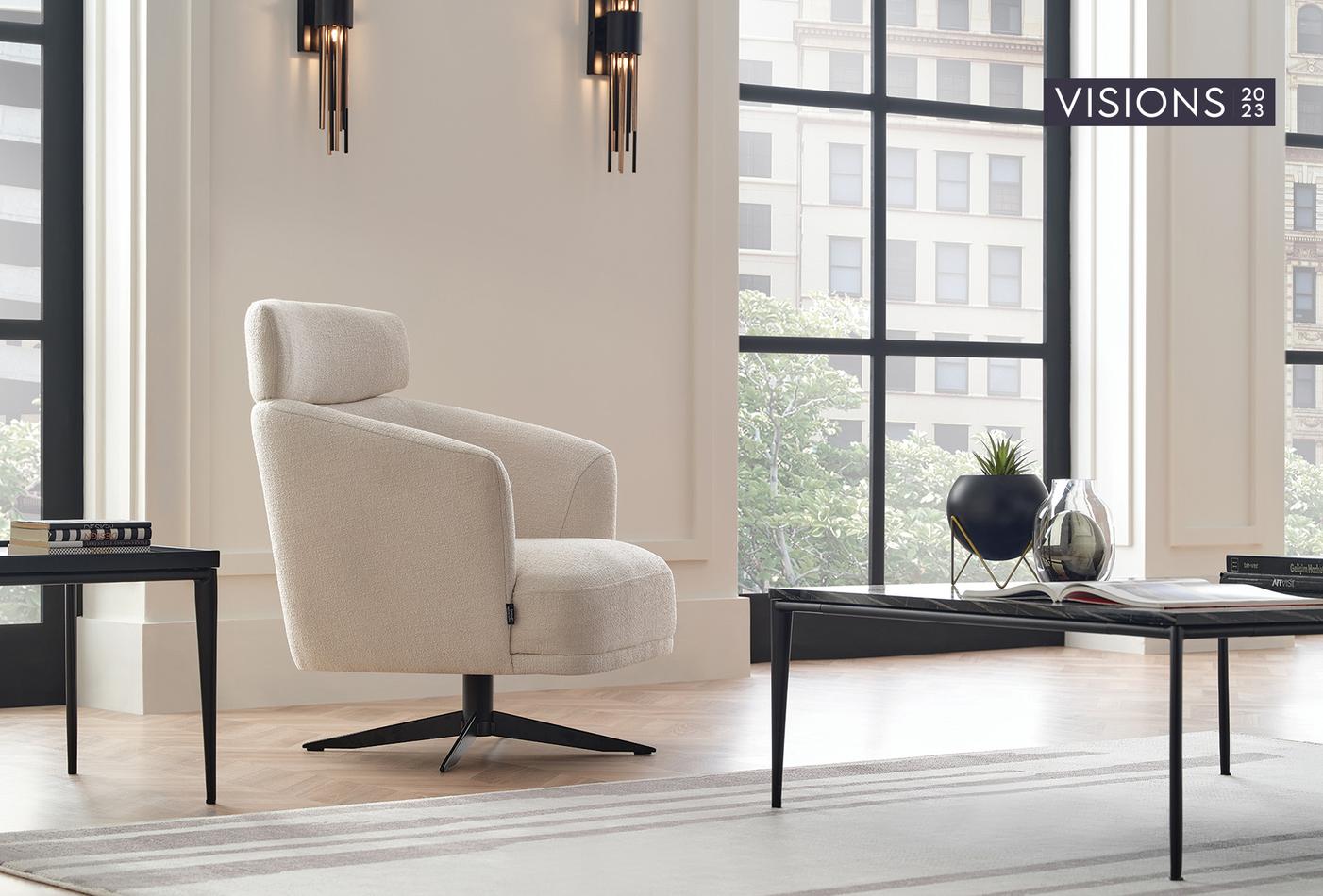 Swan - Swiwel Armchair w/ Headrest - - Image 2