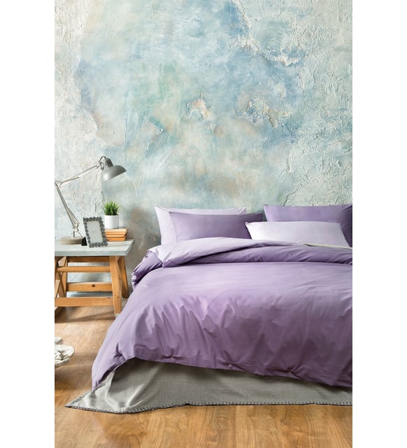 Queen Size Noah Rnf Duvet Cover Set (Lilac-Purple) - Image 2