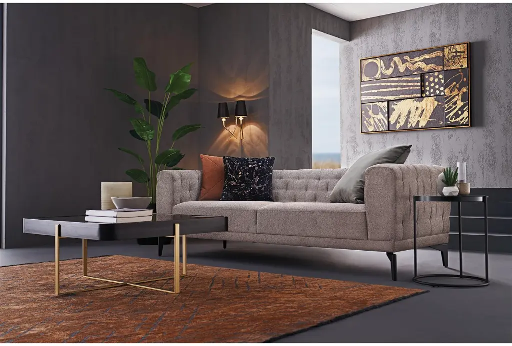 Dorian 3 Seater Sofa - 2039 - K1 - 12404 Taupe - AR:217 - Image 2