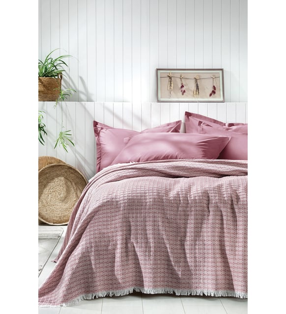 Queen Size Marita Pique Set - Dusty Rose - Image 2