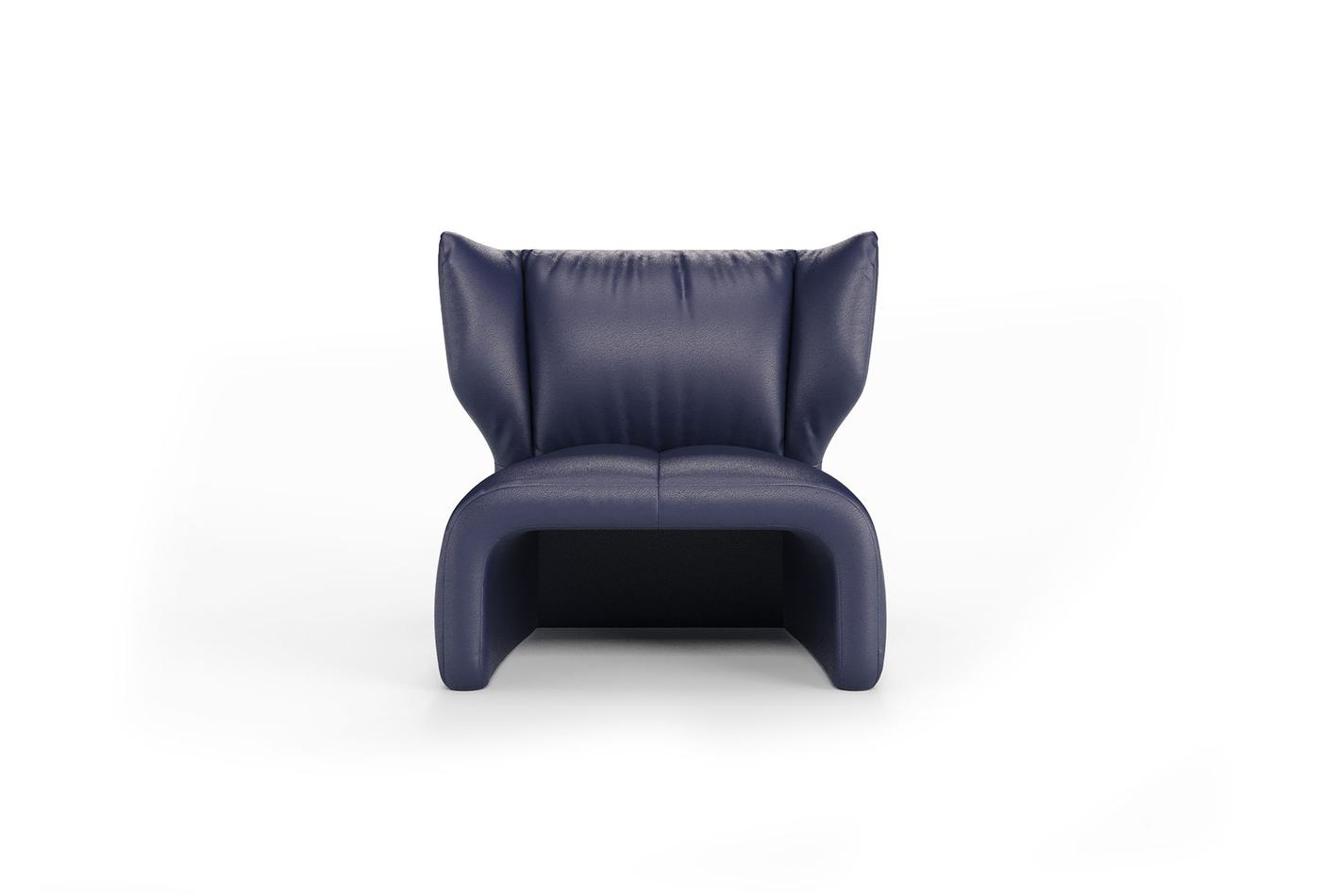 PUDDLE ARMCHAIR LEATHER GK:54405 MARINE - Image 4