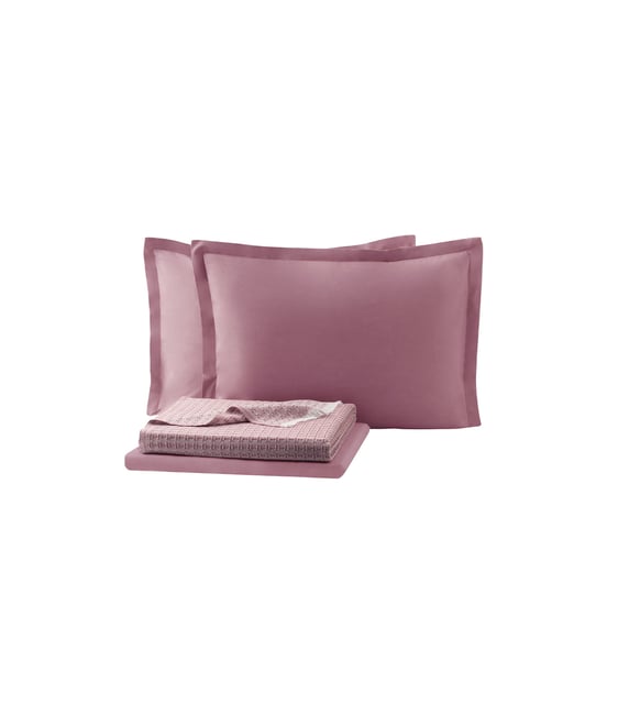 Queen Size Marita Pique Set - Dusty Rose - Image 4