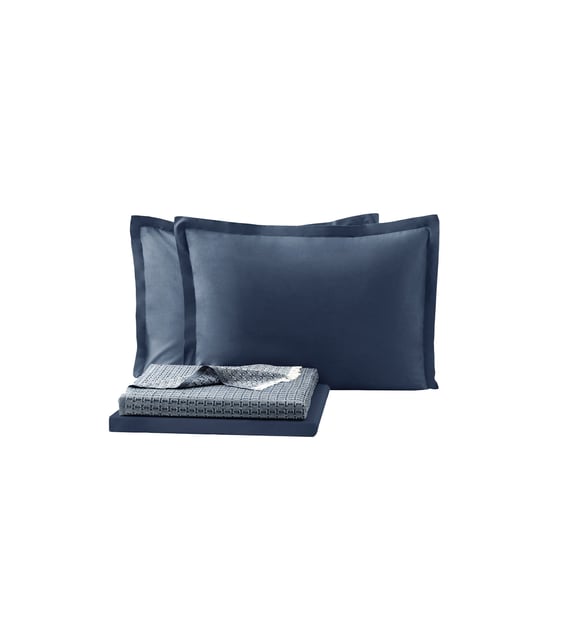Queen Size Marita Pique - Navy - Image 4
