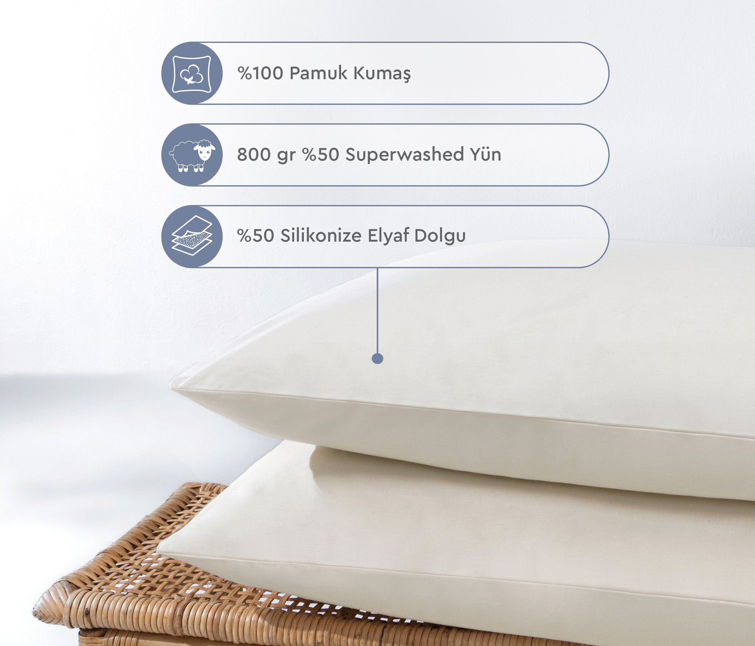 SUPERWASHED WOOL PILLOW - Image 4
