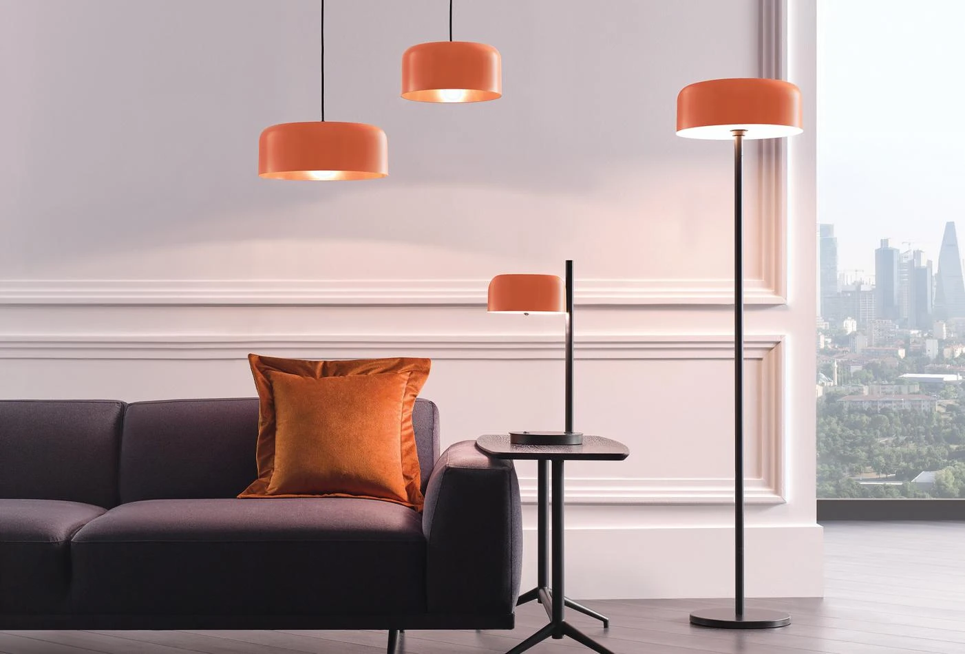 Gio Floor Lamp Orange (160cm) - Image 4