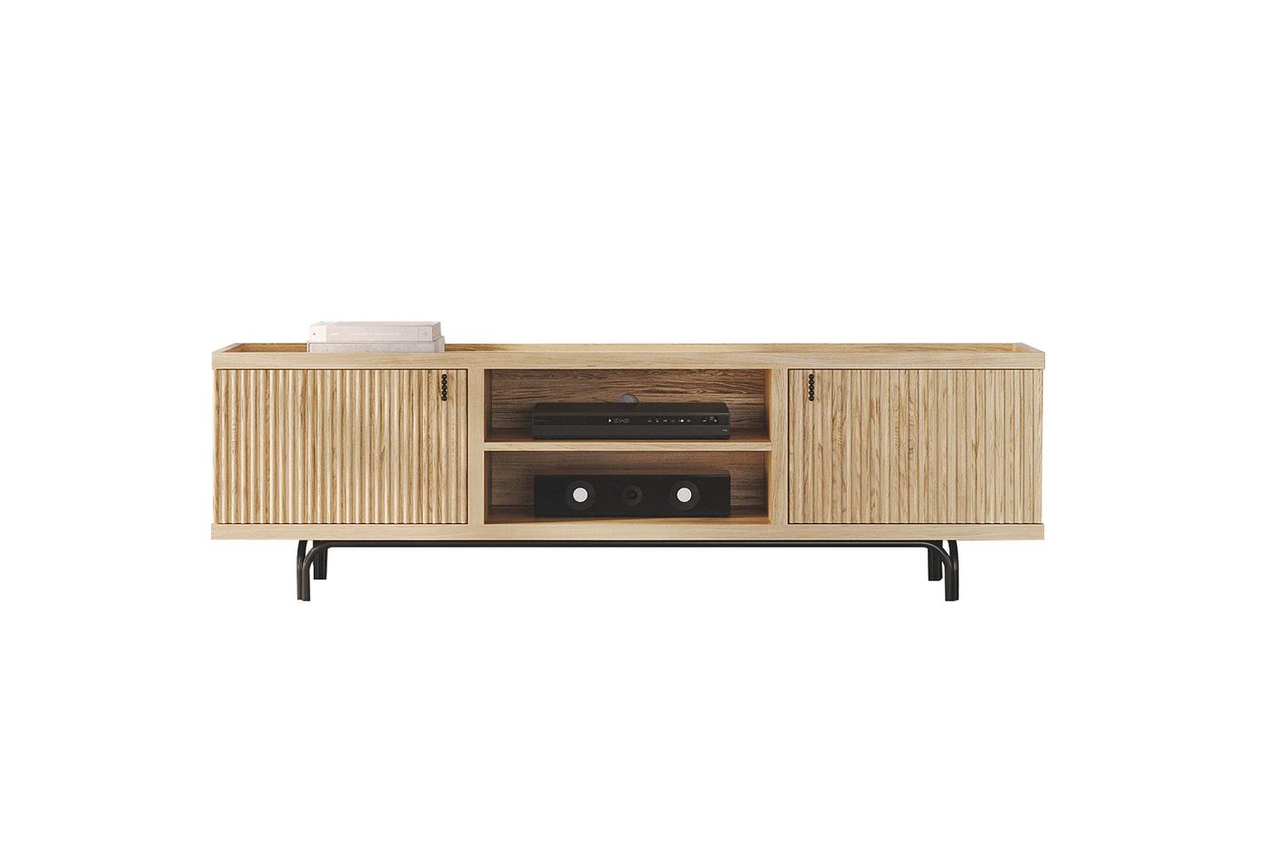 AUSTIN TV BENCH SMALL OAK..
