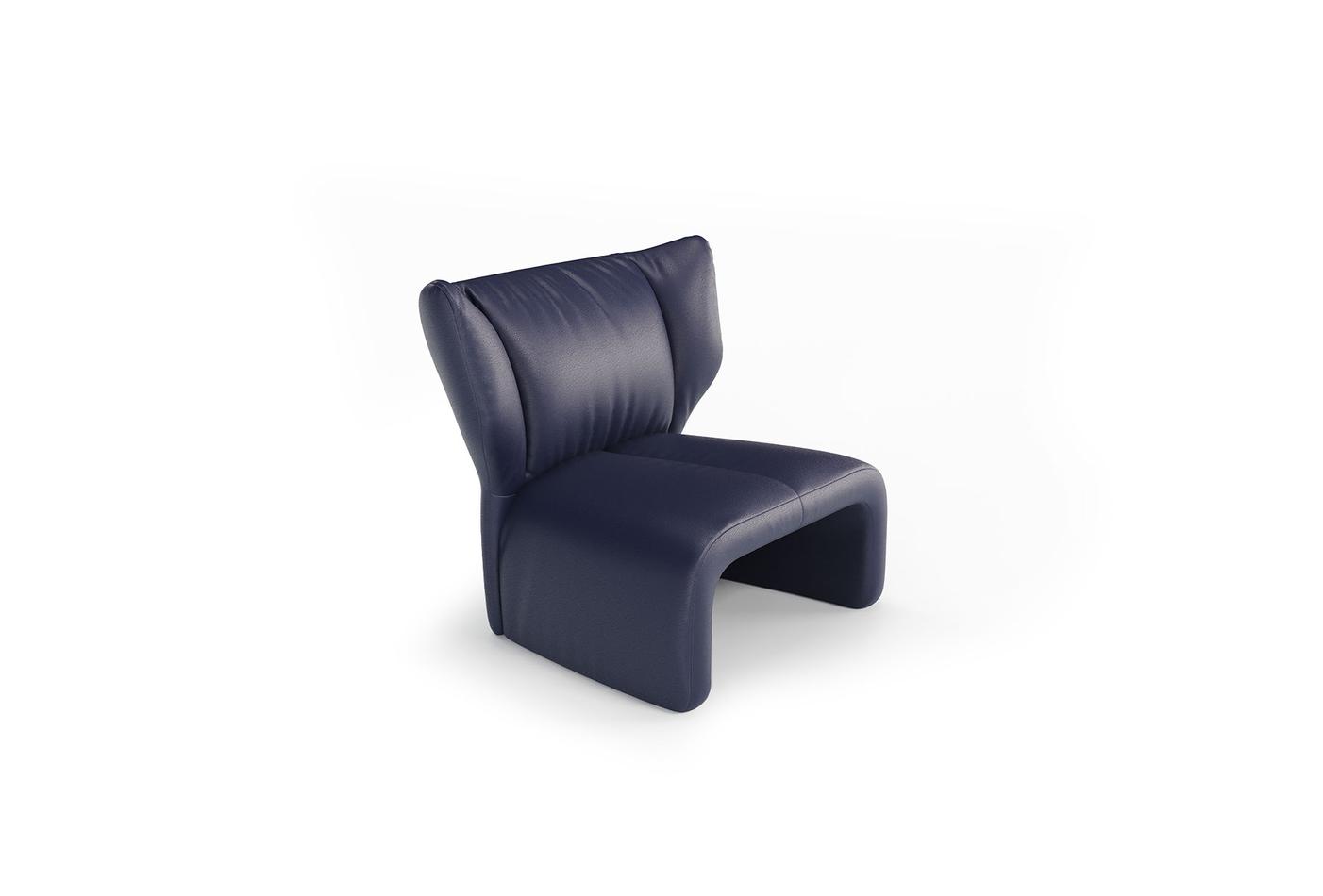 PUDDLE ARMCHAIR LEATHER GK:54405 MARINE