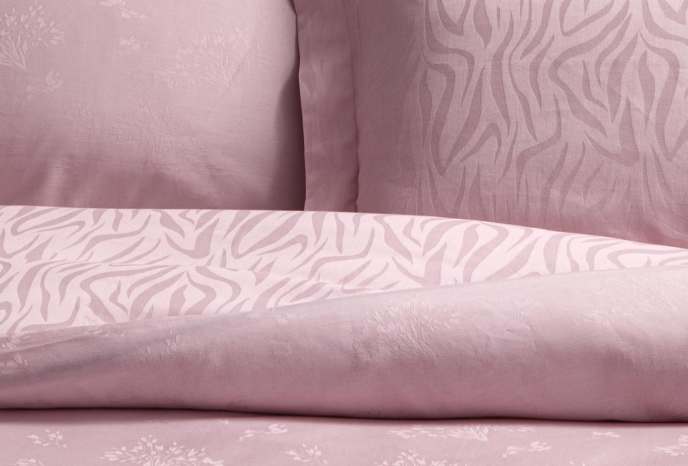 King Size Diana Sateen Duvet Cover Set - Powder
