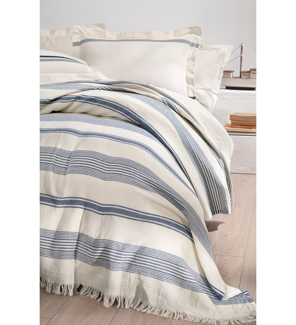 Queen Size Meri Pique Set - Navy