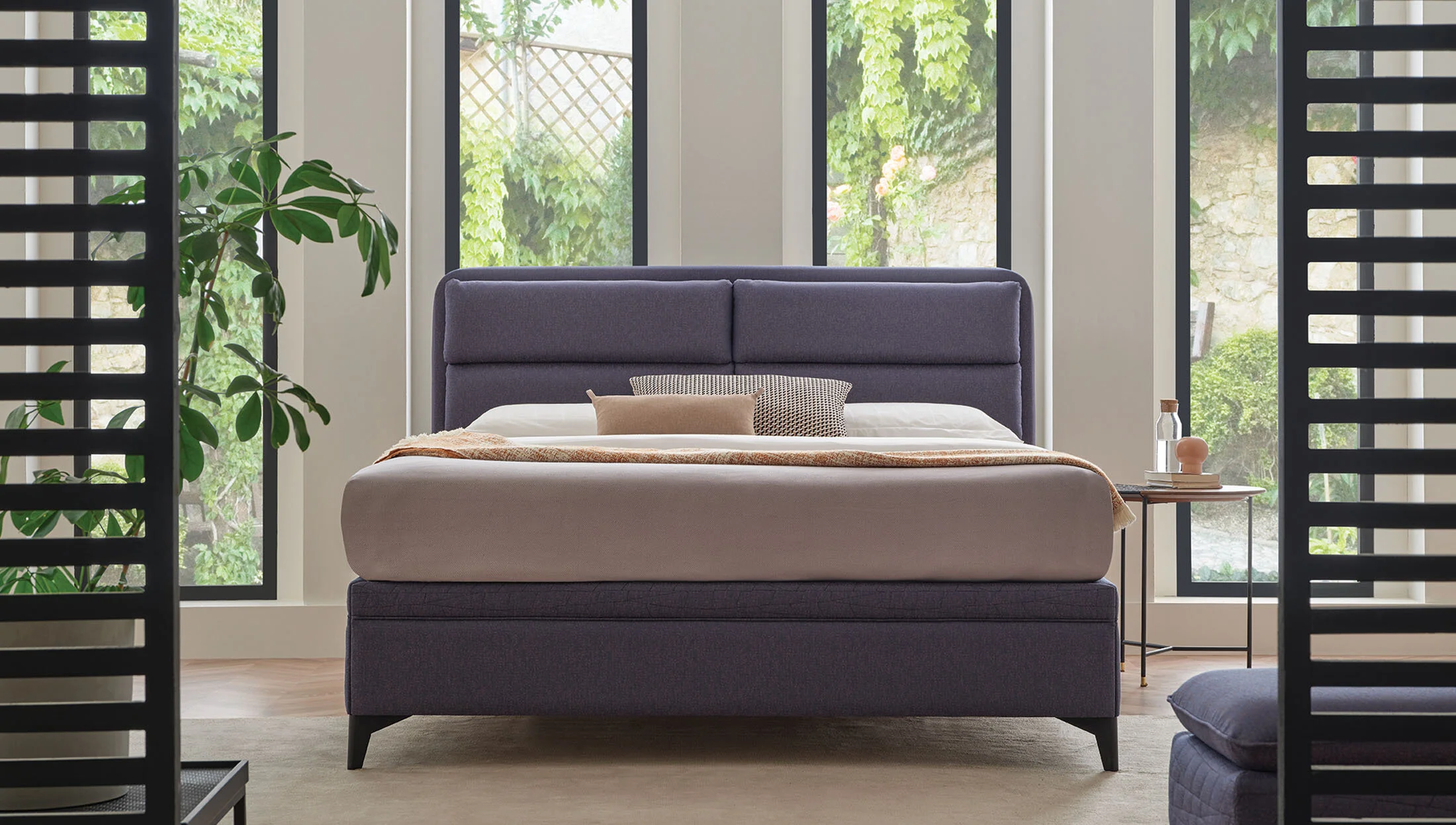 BOTANIC BASE WITH HEADBOARD 180X200 - - GK:33002 NAVY BLUE AR:217