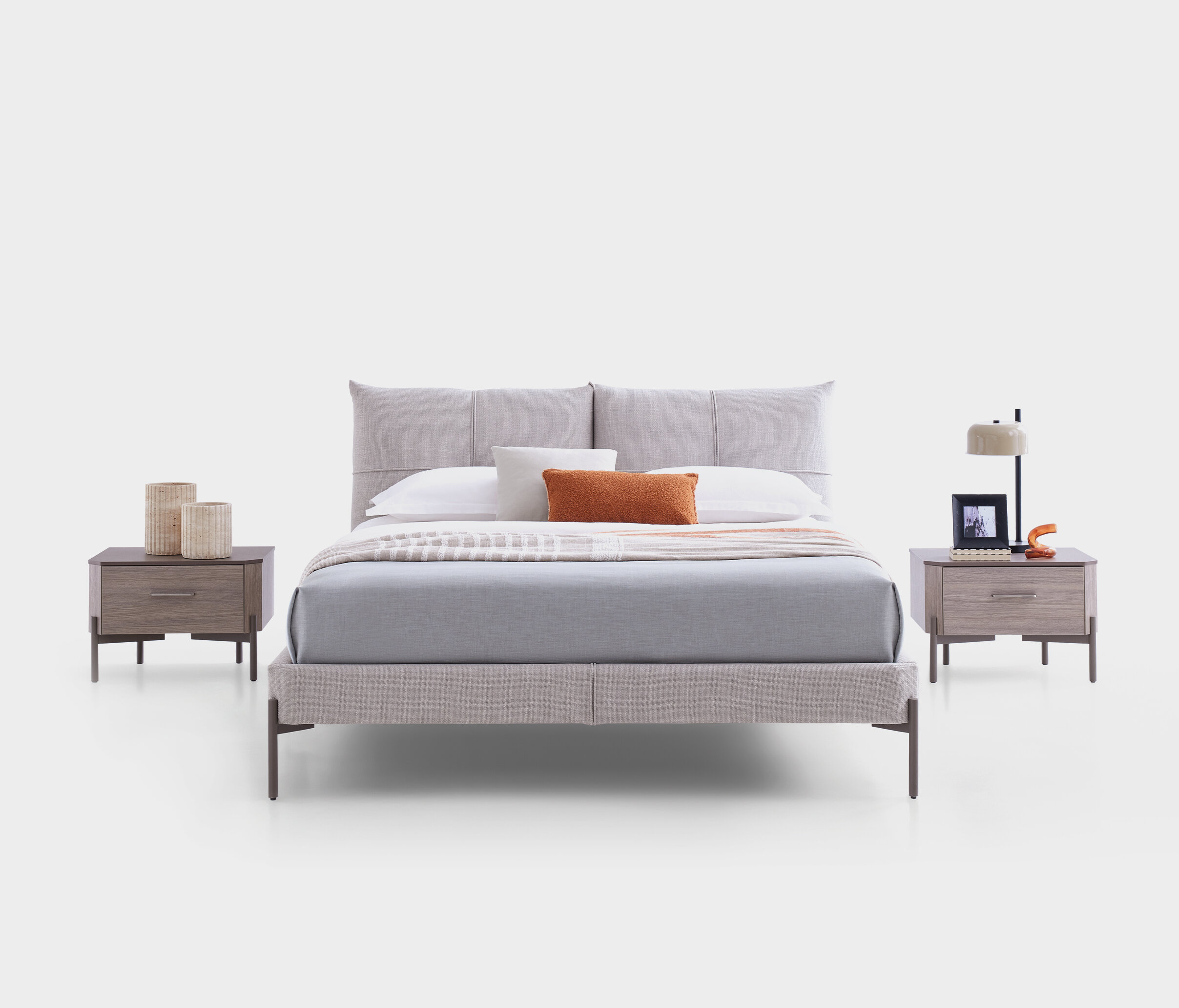 VARENA BED WITH HEADBOARD 160X200 GK:55901 LIGHT GREY - Image 7