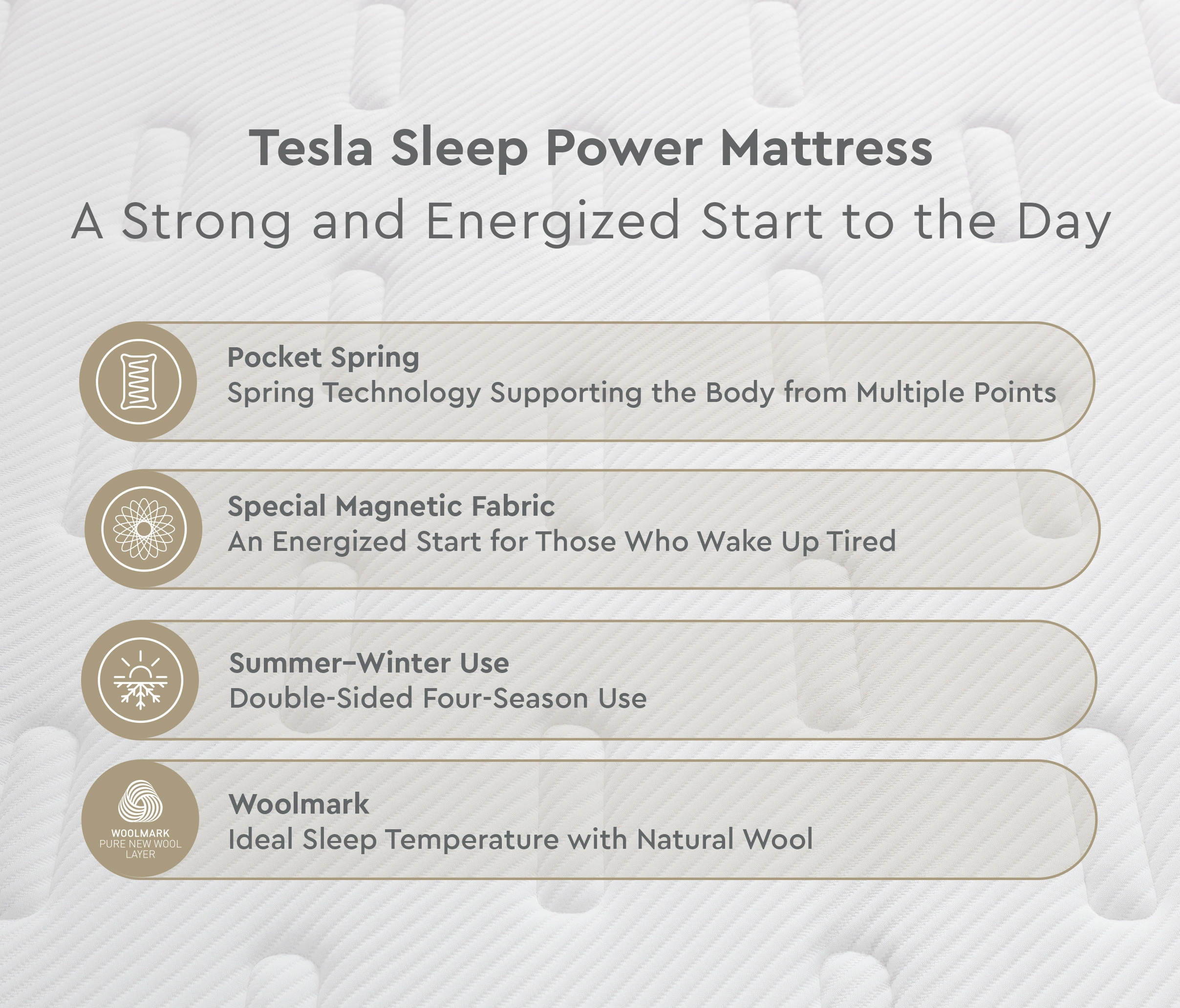 180X200 EU TESLA SLEEP POWER MATTRESS - Image 7