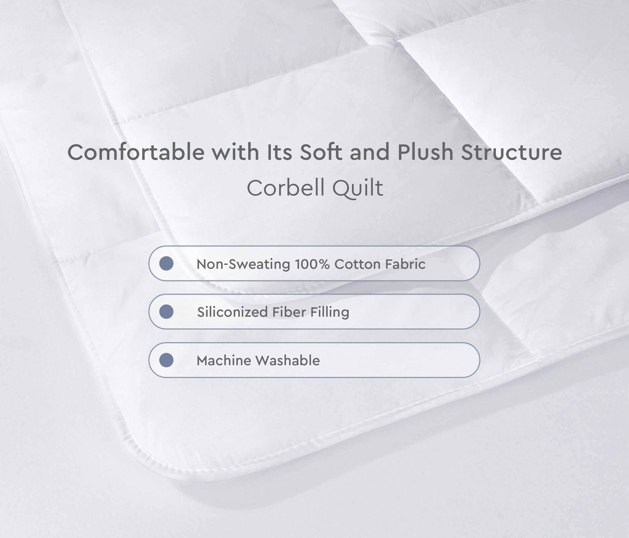 195X215 CORBELL SILICONIZED QUILT - Image 3